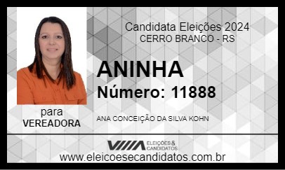 Candidato ANINHA 2024 - CERRO BRANCO - Eleições