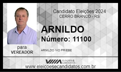 Candidato ARNILDO 2024 - CERRO BRANCO - Eleições