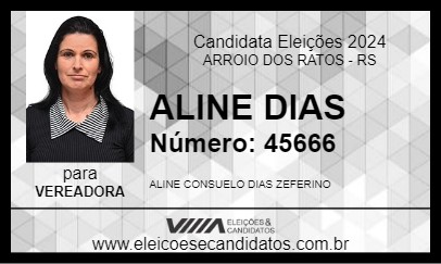 Candidato ALINE DIAS 2024 - ARROIO DOS RATOS - Eleições