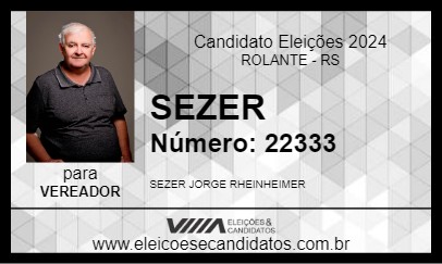 Candidato SEZER 2024 - ROLANTE - Eleições