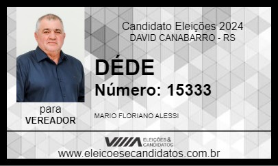 Candidato DÉDE 2024 - DAVID CANABARRO - Eleições