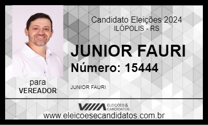 Candidato JUNIOR FAURI 2024 - ILÓPOLIS - Eleições