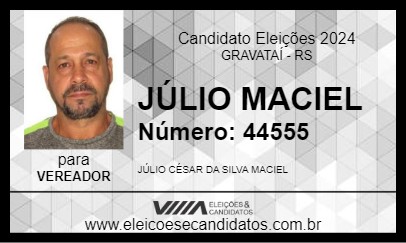 Candidato JÚLIO MACIEL 2024 - GRAVATAÍ - Eleições