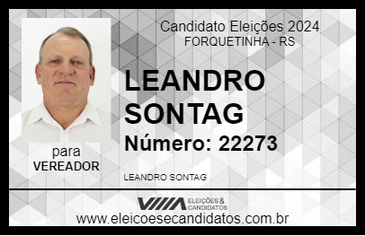 Candidato LEANDRO SONTAG 2024 - FORQUETINHA - Eleições