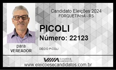 Candidato PICOLI 2024 - FORQUETINHA - Eleições