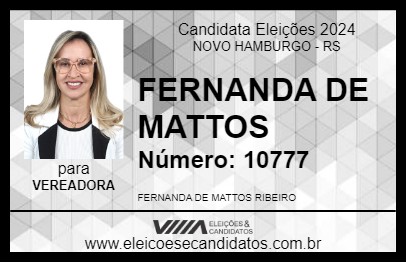 Candidato FERNANDA DE MATTOS 2024 - NOVO HAMBURGO - Eleições