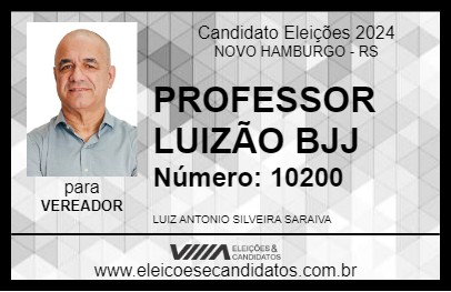 Candidato PROFESSOR LUIZÃO BJJ 2024 - NOVO HAMBURGO - Eleições