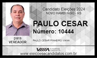 Candidato PAULO CESAR 2024 - NOVO HAMBURGO - Eleições