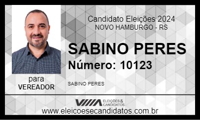 Candidato SABINO PERES 2024 - NOVO HAMBURGO - Eleições