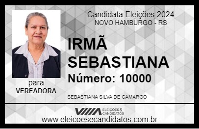 Candidato IRMÃ SEBASTIANA 2024 - NOVO HAMBURGO - Eleições