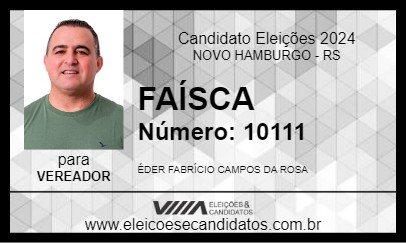 Candidato FAÍSCA 2024 - NOVO HAMBURGO - Eleições