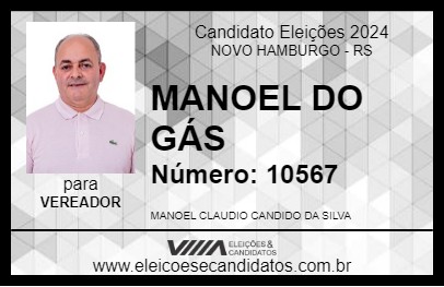 Candidato MANOEL DO GÁS 2024 - NOVO HAMBURGO - Eleições