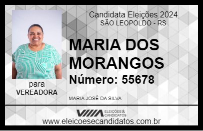 Candidato MARIA DOS MORANGOS 2024 - SÃO LEOPOLDO - Eleições