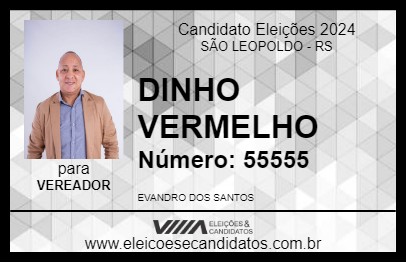 Candidato DINHO VERMELHO 2024 - SÃO LEOPOLDO - Eleições