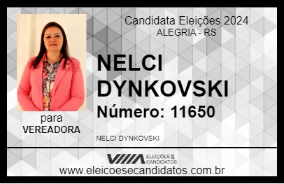 Candidato NELCI DYNKOVSKI 2024 - ALEGRIA - Eleições