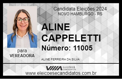 Candidato ALINE CAPPELETTI 2024 - NOVO HAMBURGO - Eleições