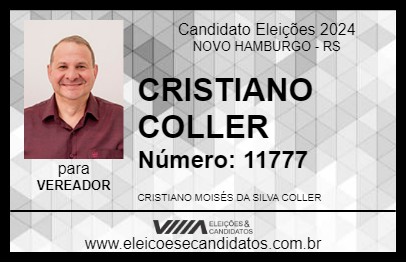 Candidato CRISTIANO COLLER 2024 - NOVO HAMBURGO - Eleições