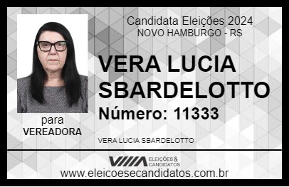 Candidato VERA LUCIA SBARDELOTTO 2024 - NOVO HAMBURGO - Eleições