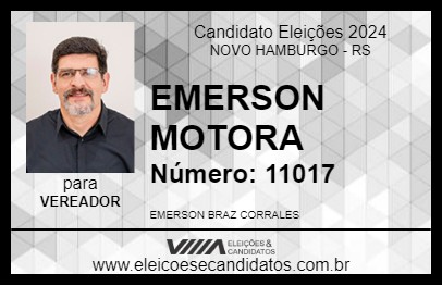 Candidato EMERSON MOTORA 2024 - NOVO HAMBURGO - Eleições