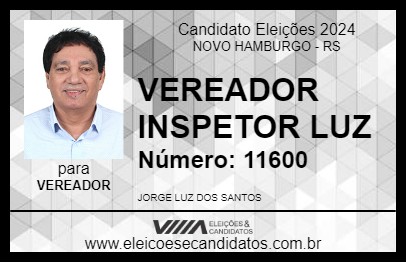 Candidato INSPETOR LUZ 2024 - NOVO HAMBURGO - Eleições