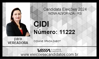 Candidato CIDI 2024 - NOVA ALVORADA - Eleições