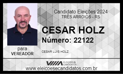 Candidato CESAR HOLZ 2024 - TRÊS ARROIOS - Eleições