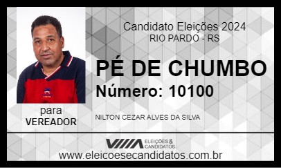 Candidato PÉ DE CHUMBO 2024 - RIO PARDO - Eleições