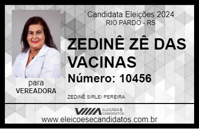 Candidato ZEDINÊ ZÊ DAS VACINAS 2024 - RIO PARDO - Eleições