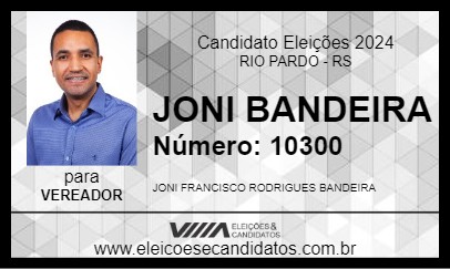 Candidato JONI BANDEIRA 2024 - RIO PARDO - Eleições