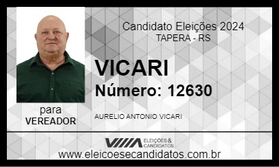 Candidato VICARI 2024 - TAPERA - Eleições