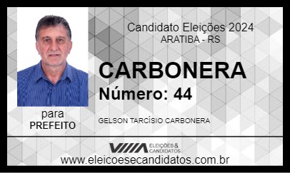 Candidato CARBONERA 2024 - ARATIBA - Eleições