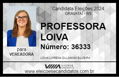 Candidato PROFESSORA LOIVA 2024 - GRAVATAÍ - Eleições