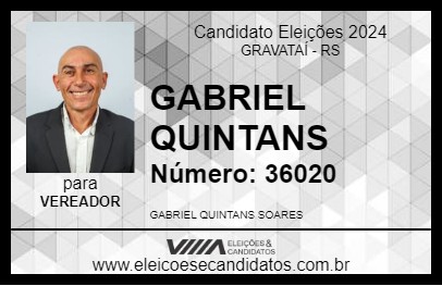 Candidato GABRIEL QUINTANS 2024 - GRAVATAÍ - Eleições