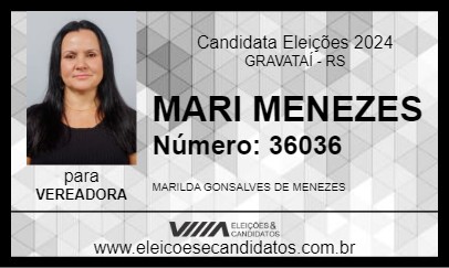 Candidato MARI MENEZES 2024 - GRAVATAÍ - Eleições