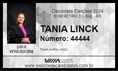 Candidato TANIA LINCK 2024 - BOM RETIRO DO SUL - Eleições