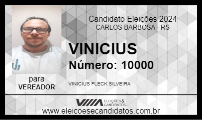 Candidato VINICIUS 2024 - CARLOS BARBOSA - Eleições