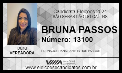 Candidato BRUNA PASSOS 2024 - SÃO SEBASTIÃO DO CAÍ - Eleições