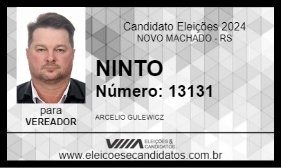 Candidato NINTO 2024 - NOVO MACHADO - Eleições