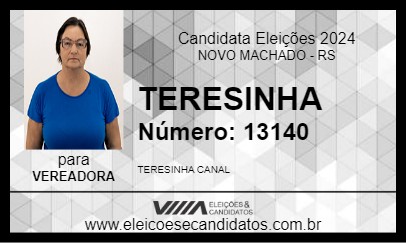 Candidato TERESINHA 2024 - NOVO MACHADO - Eleições