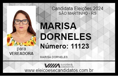 Candidato MARISA DORNELES 2024 - SÃO MARTINHO - Eleições