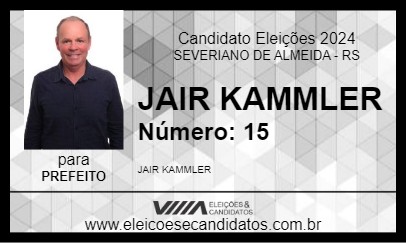 Candidato JAIR KAMMLER 2024 - SEVERIANO DE ALMEIDA - Eleições