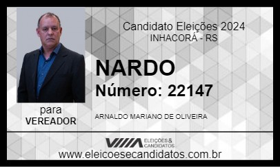 Candidato NARDO 2024 - INHACORÁ - Eleições