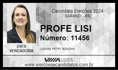 Candidato PROFE LISI 2024 - SARANDI - Eleições