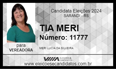 Candidato TIA MERI 2024 - SARANDI - Eleições