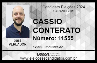 Candidato CASSIO CONTERATO 2024 - SARANDI - Eleições