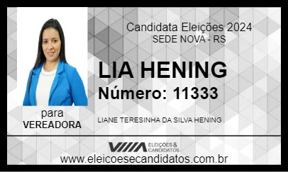 Candidato LIA HENING 2024 - SEDE NOVA - Eleições