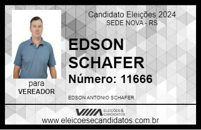 Candidato EDSON SCHAFER  2024 - SEDE NOVA - Eleições