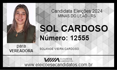 Candidato SOL CARDOSO 2024 - MINAS DO LEÃO - Eleições