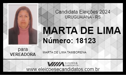 Candidato MARTA DE LIMA 2024 - URUGUAIANA - Eleições