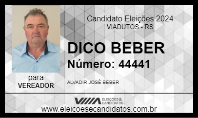 Candidato DICO BEBER 2024 - VIADUTOS - Eleições